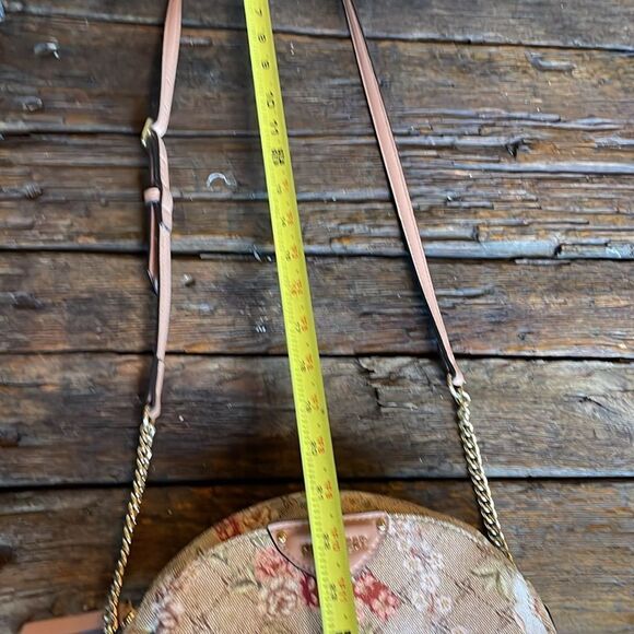 Nine West Beige, Tan & Gold Peyton Floral Mini Crossbody Bag - Picture 9 of 16